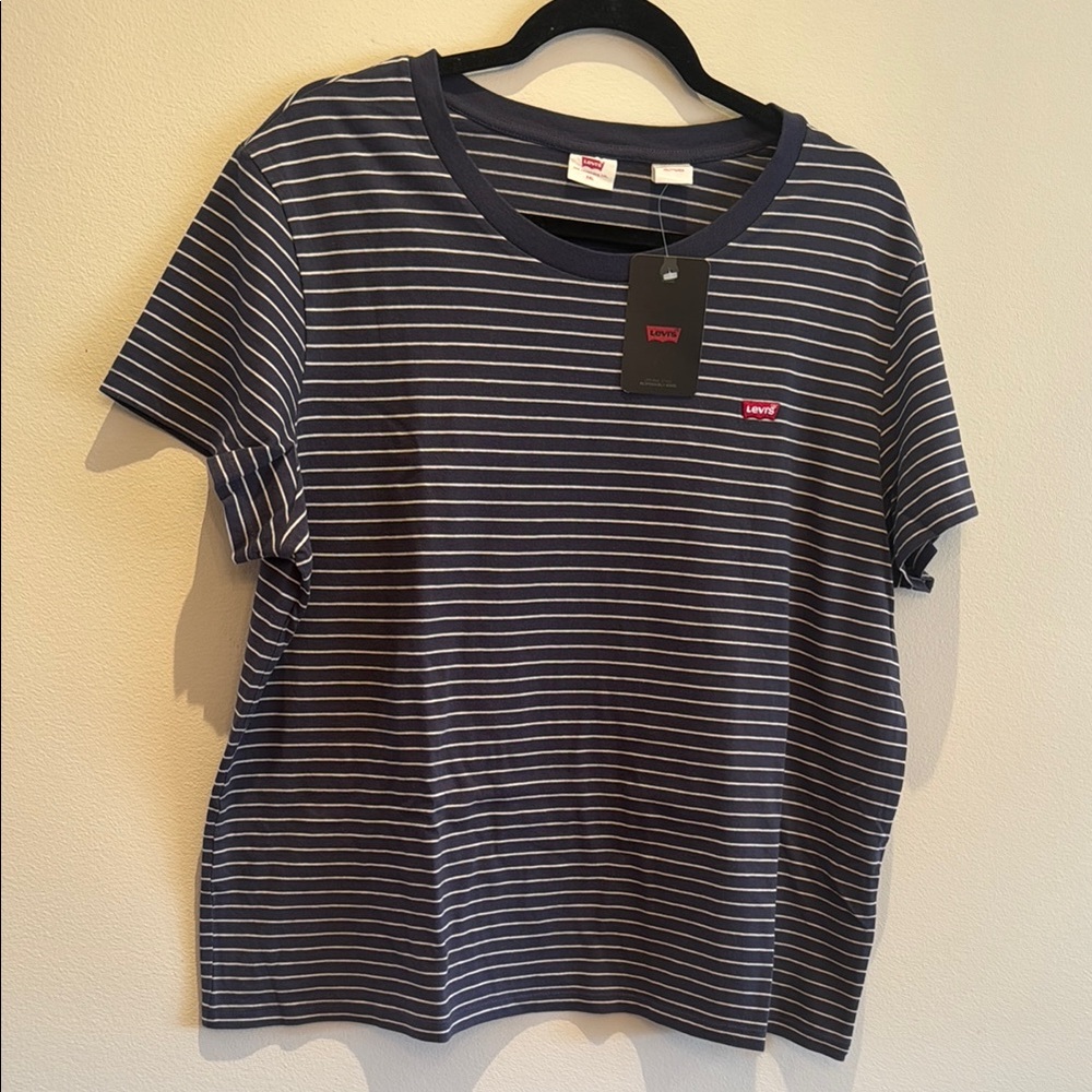 NWT - Levi's Navy & White Striped Women's T-Shirt
